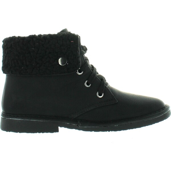 womens flat black booties
