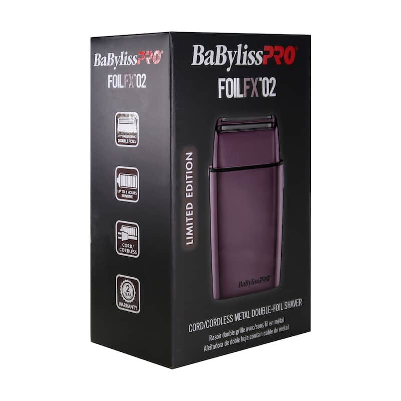 BaByliss Pro LIMITED EDITION Cordless Double Foil Shaver Purple FXFS2P + FXONE LO-PROFX LIMITED EDITION Trimmer FX729MBLT