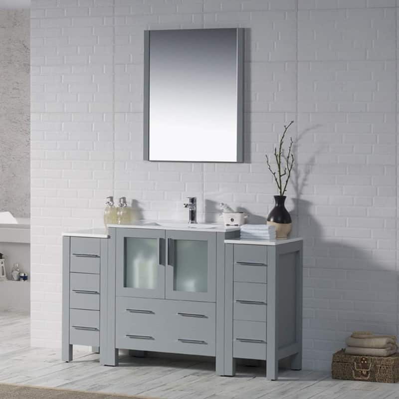 Blossom Sydney 54 inch Solid Wood Bathroom Vanity with Sink & Cabinets