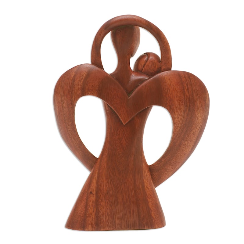 Novica Handmade Wedding Dancing Wood Sculpture