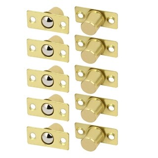 MroMax 7mm Brass Ball Catches | 10-Piece Cylindrical Spring Catches For Cabinet & Closet Doors