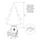 Glitzhome 26"L/ 22"L Handcrafted Wooden Christmas Tree Collar