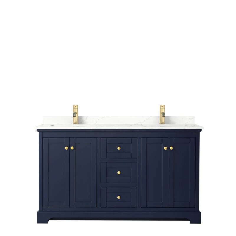 Avery 60-inch Double Vanity, Quartz Top