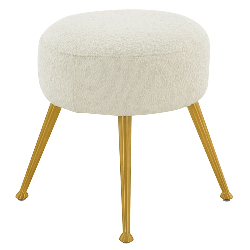 SAFAVIEH Couture Suzeta Ottoman - Ivory/Gold