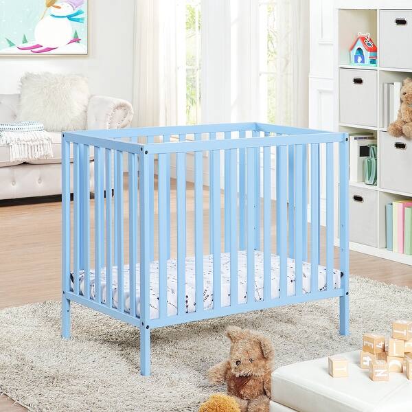 slide 2 of 25, Suite Bebe Palmer Mini Crib With Mattress Pad Blue