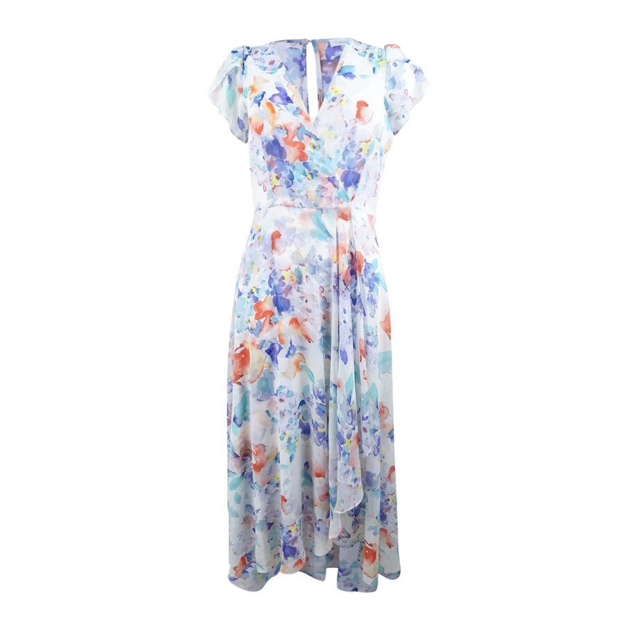 chiffon floral print dress