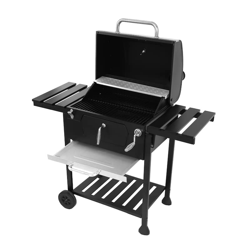 Royal Gourmet 24-inch Charcoal BBQ Grill, Black