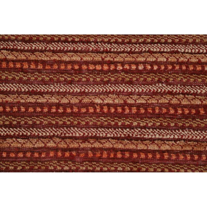 Modern Gabbeh Oriental Runner Rug Handmade Wool Carpet - 2'7"x 12'2"