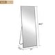 preview thumbnail 11 of 42, 64"x21" Full Length Floor Mirror with Stand Aluminum Alloy Frame,Wall-Mounted Mirror