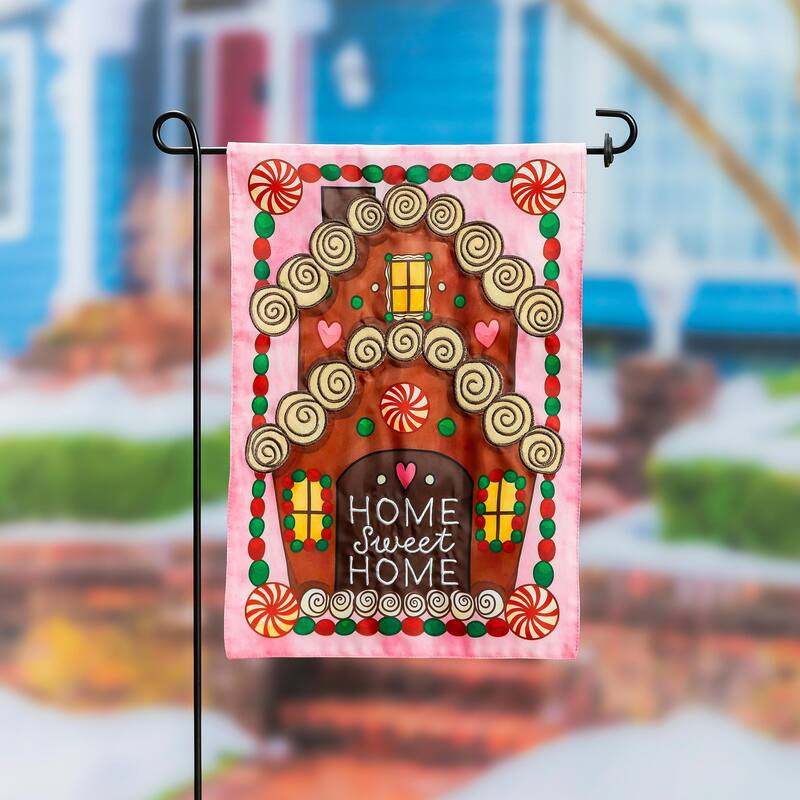 12.5 in. x 18 in. Home Sweet Home Applique Garden Flag