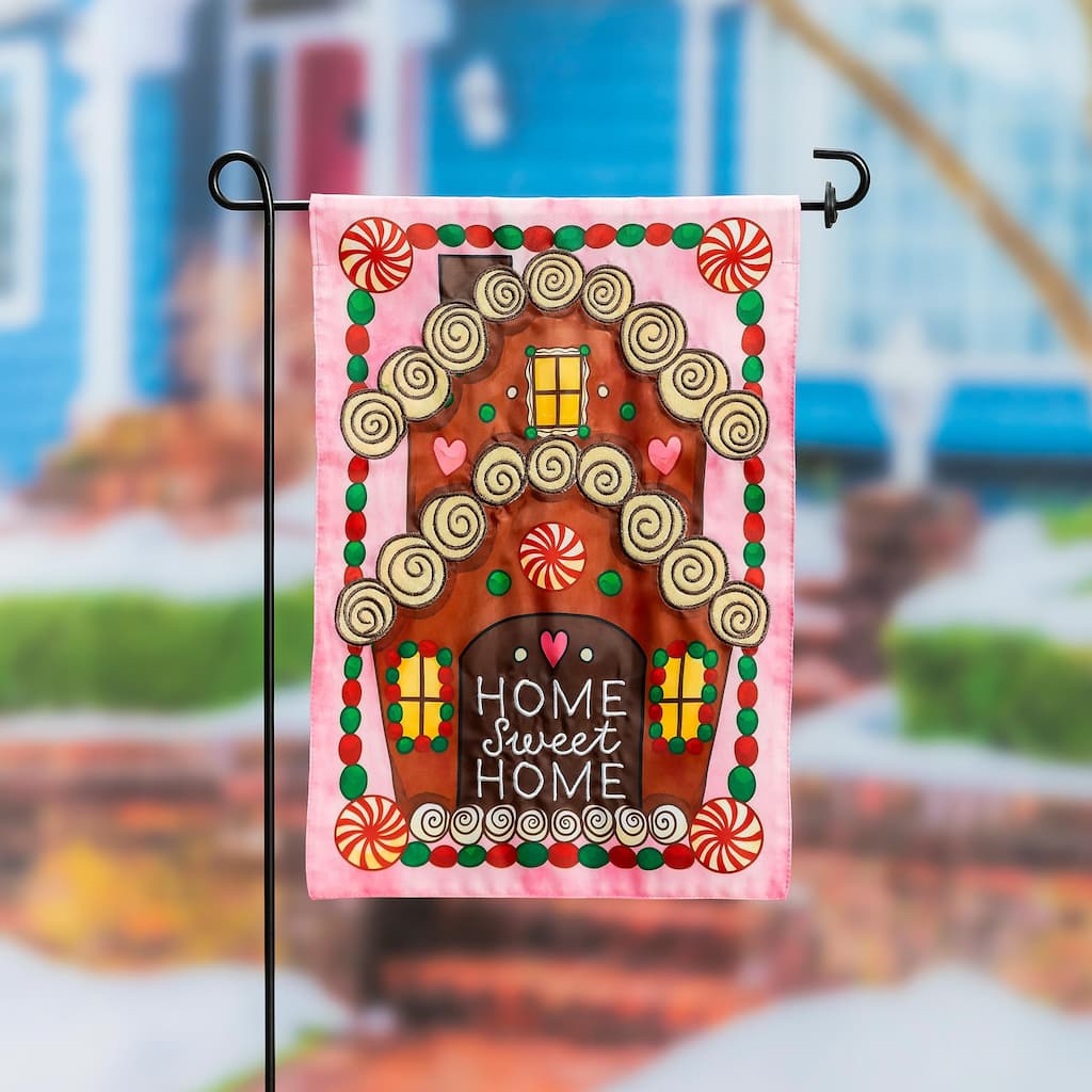12.5 in. x 18 in. Home Sweet Home Applique Garden Flag