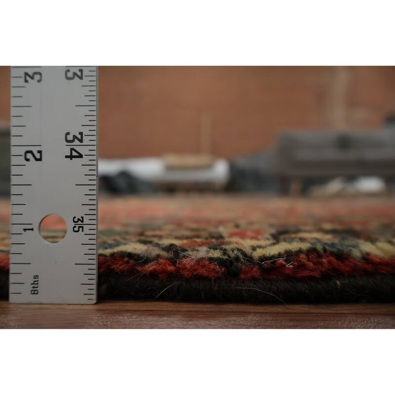 Hand Knotted Oriental 100% Wool Carpet Traditional Floral Oranges & Rust Hamedan Runner Rug - 17' 9'' X 2' 9''