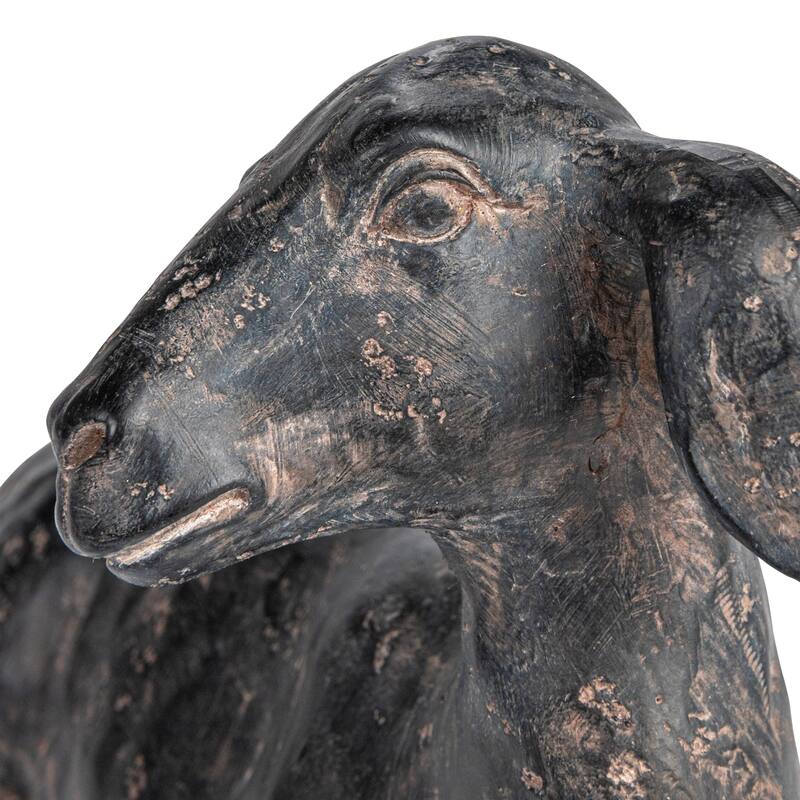 Resin Goat Accent Decor with Cast Iron Finish
