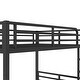 preview thumbnail 6 of 8, Black Full XL over Full XL Metal Bunk Bed with Under-Bed Storage