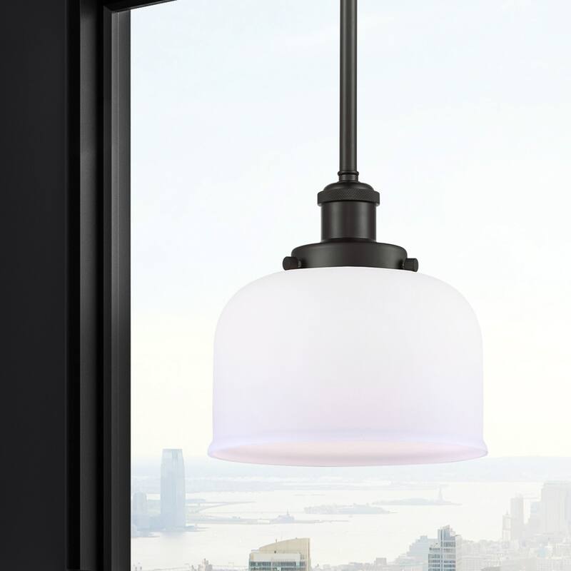 Innovations Lighting Large Bell 8" Wide Mini Pendant - Rod Hung