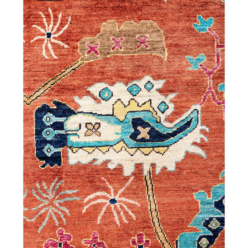 Serapi One-of-a-Kind Hand-Knotted Area Rug - Red - 9' 0" x 12' 2"