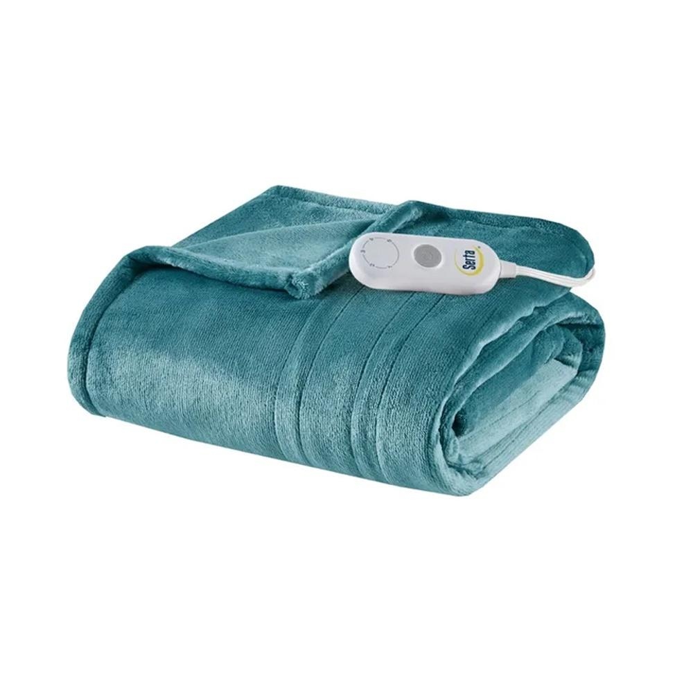 50 x 60 Heated Throw Electric Blanket Teal