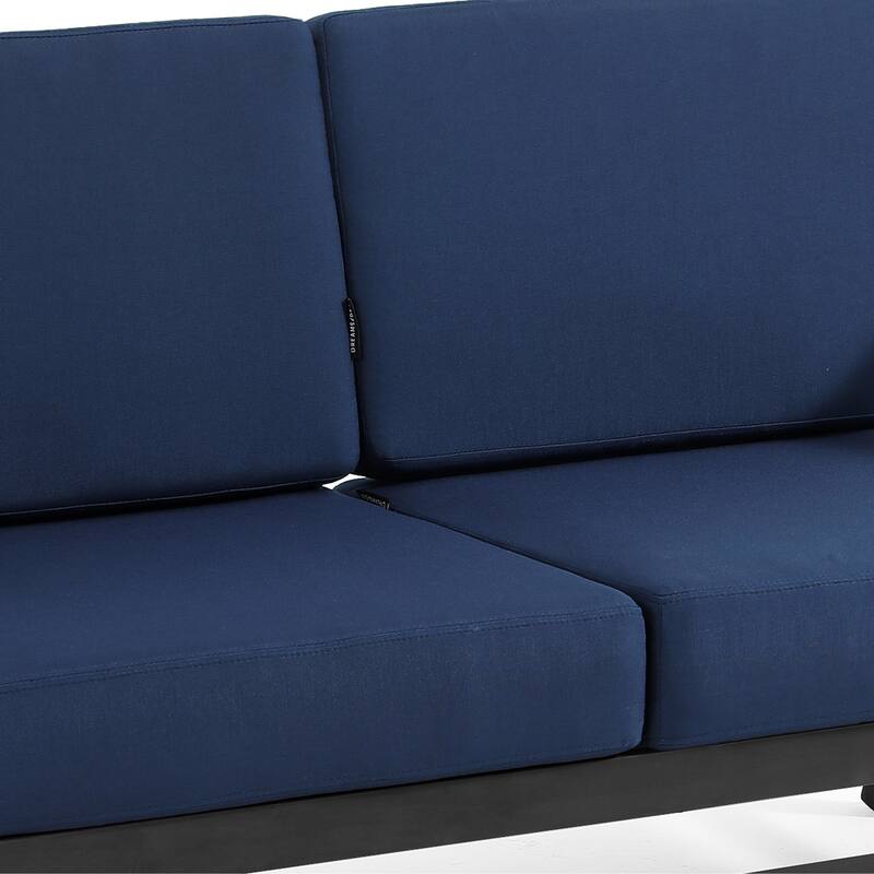 Teak Outdoor Patio Club Chairs Loveseat with Cushions