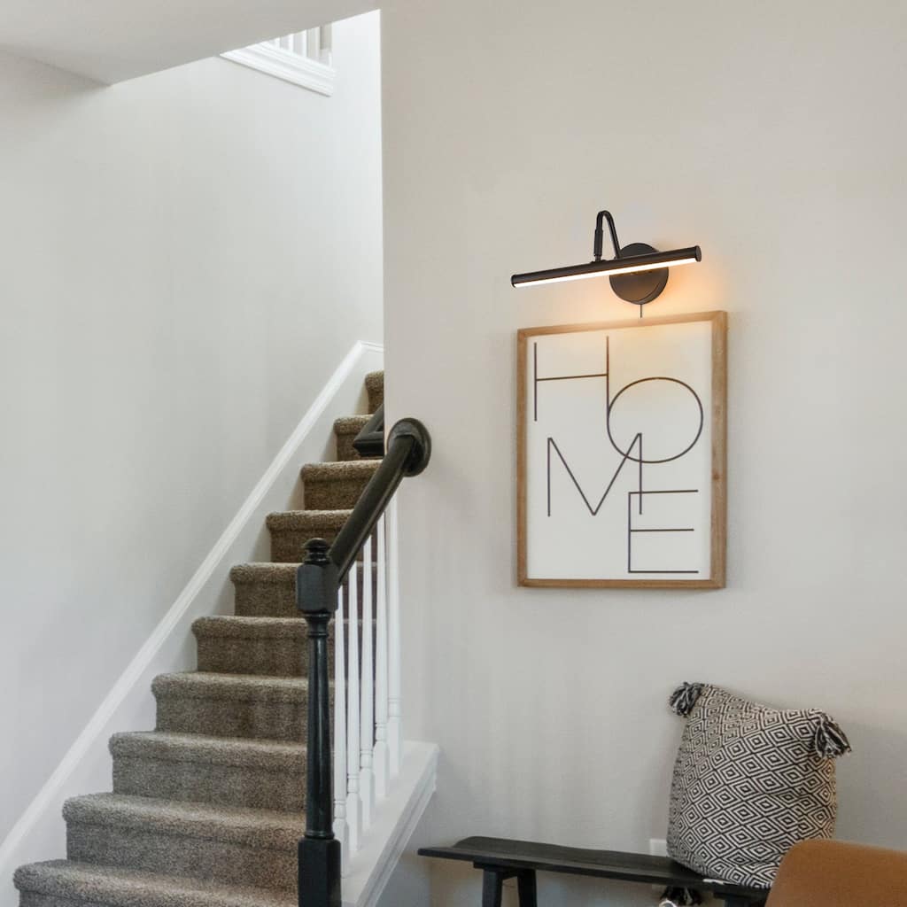 Dimmable LED Picture Light Fixture, Plug in/ Hardwired, 3000K/ 4000K/ 5000K, Matte Black/ Brass Gold, CRI90+