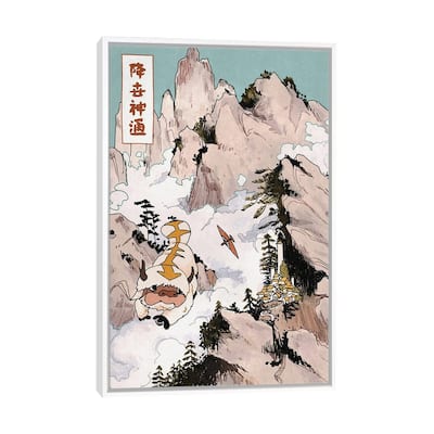 iCanvas "Appa In The Mountains - Avatar - The Last Airbender" by Lucy Michelle Framed Canvas Print