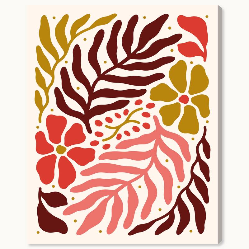 Wynwood Studio Canvas Floral and Botanical Plain Vine Gold Modern & Contemporary Wall Art Canvas Print