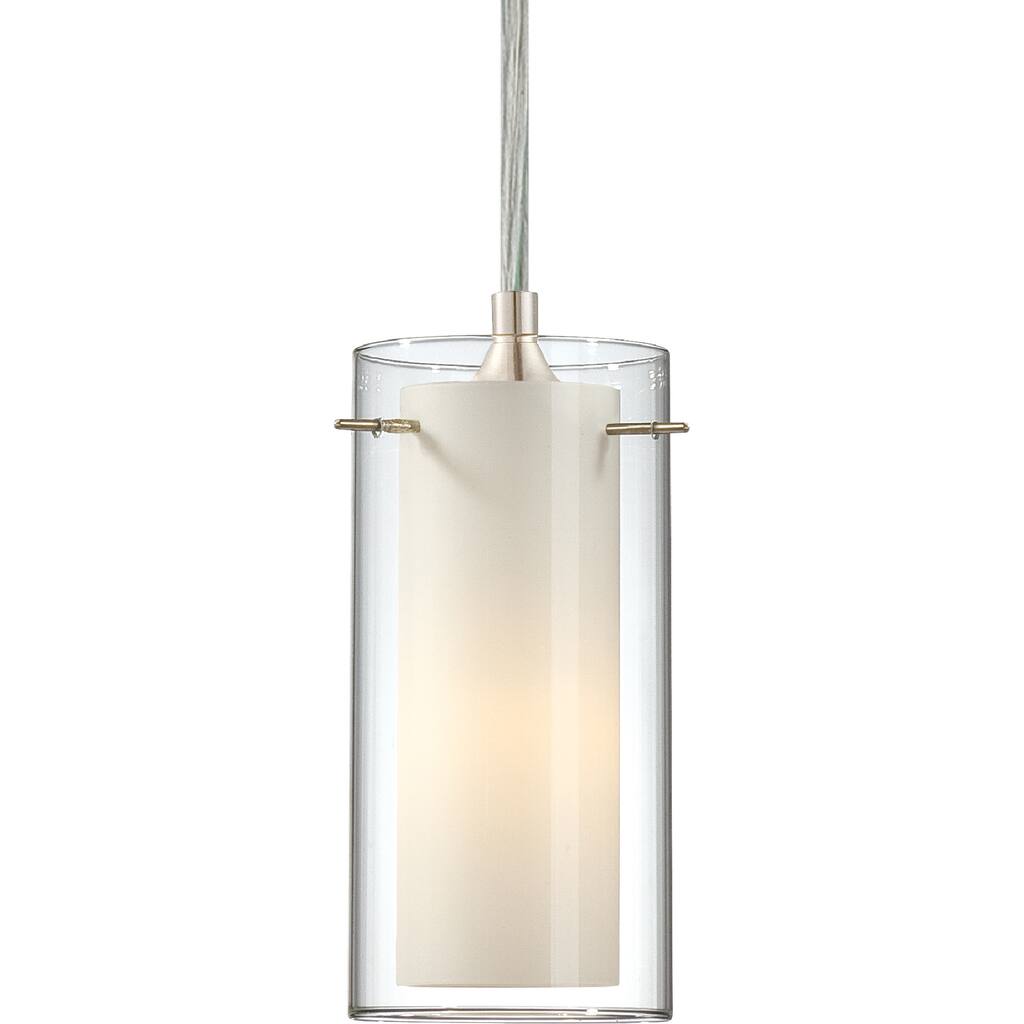 Volume Lighting Esprit 1-Light Brushed Nickel Mini Hanging Pendant - Brushed Nickel