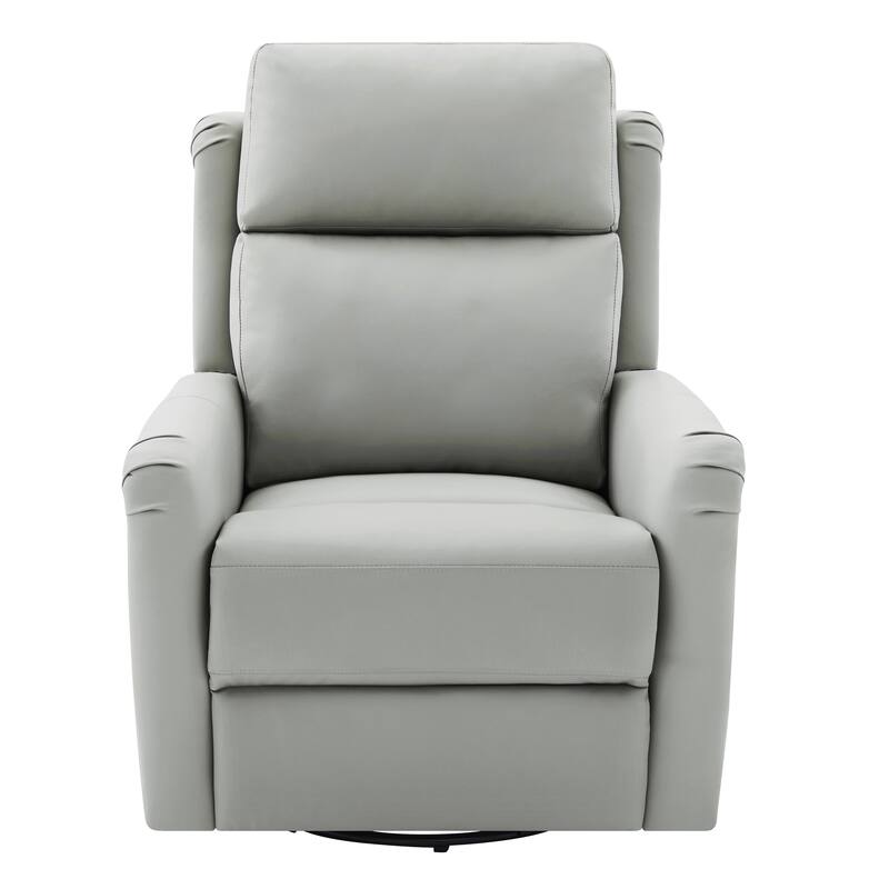 Christopher Knight Home - Modern Upholstered Swivel Recliner Chair with 8-Point Massage, Heating, and Storage Pocket