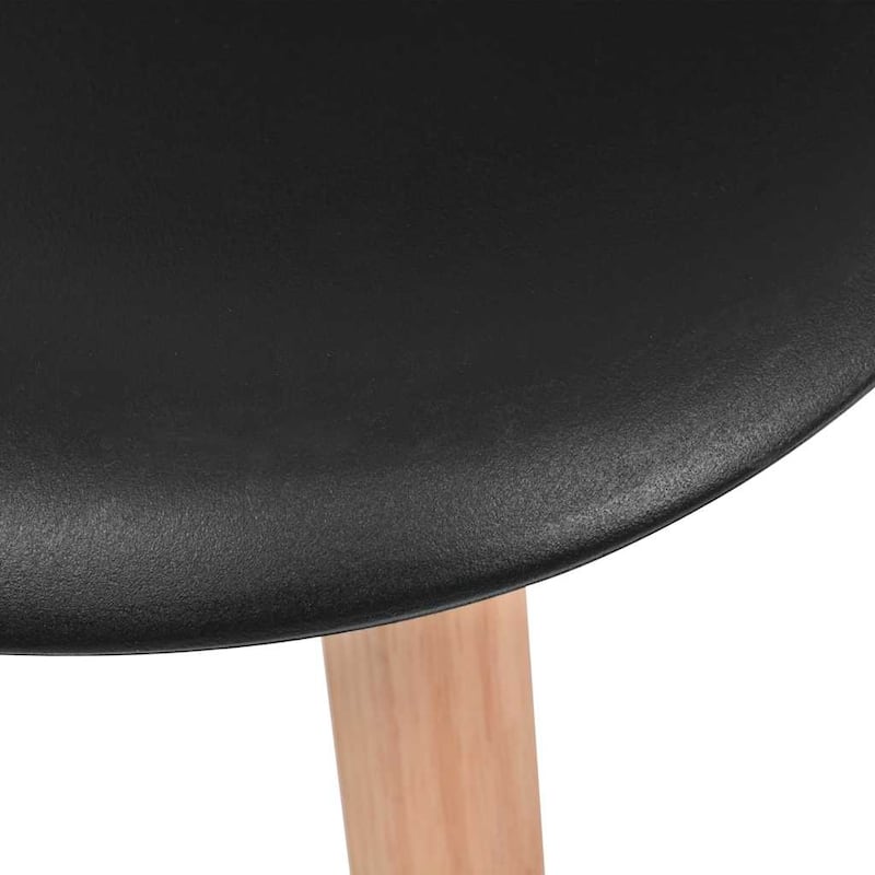 vidaXL Dining Chairs Accent Side Chair with Wooden Legs for Kitchen Plastic