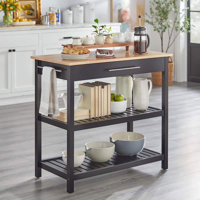 Simple Living Roberta Kitchen Island - Black