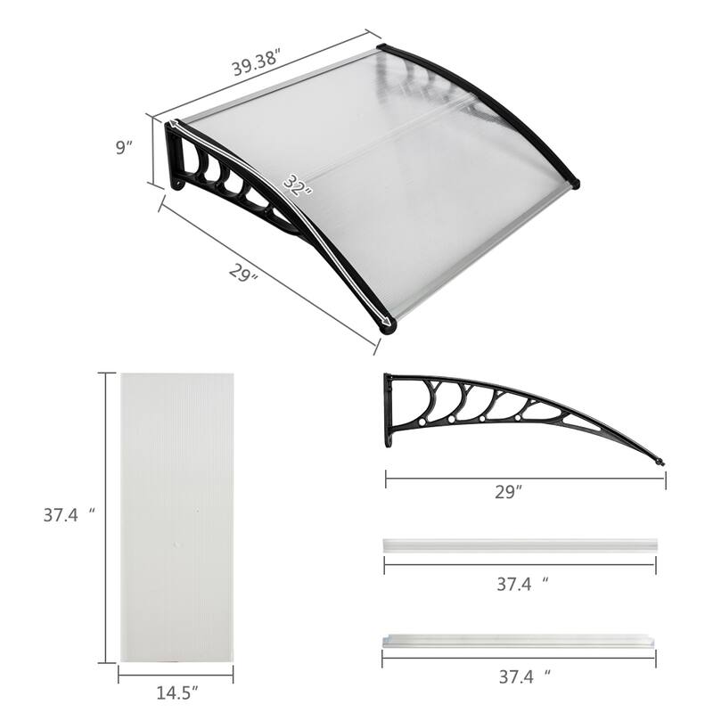 HT-100 x 80 Door & Window Rain Cover Eaves Canopy