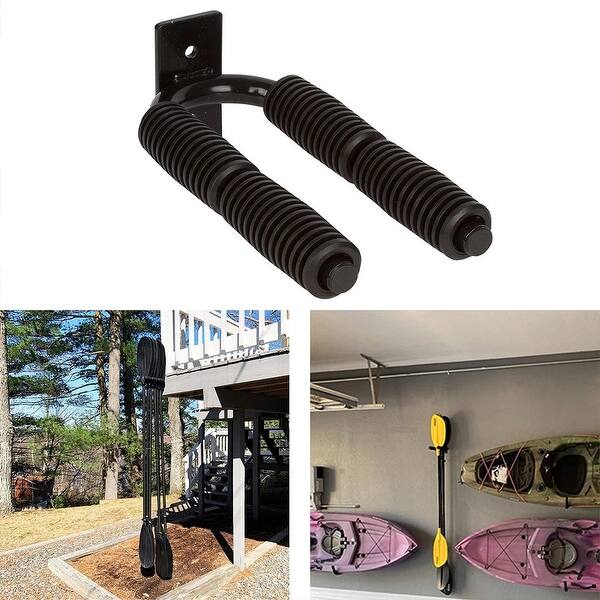 slide 2 of 4, Paddle Storage Wall Rack Kayak Paddle Storage Rack Wall Mount Paddle Holder Organizer Paddle Accessorie Black