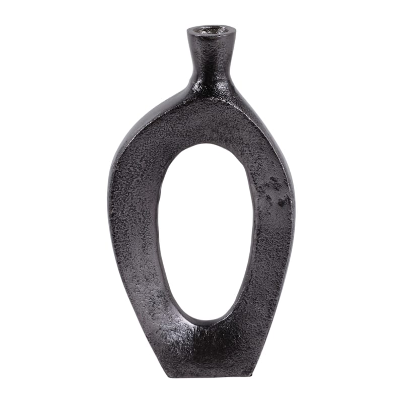 Modern Metal Open Cut Out Bud Vase - Tall Flower Vase