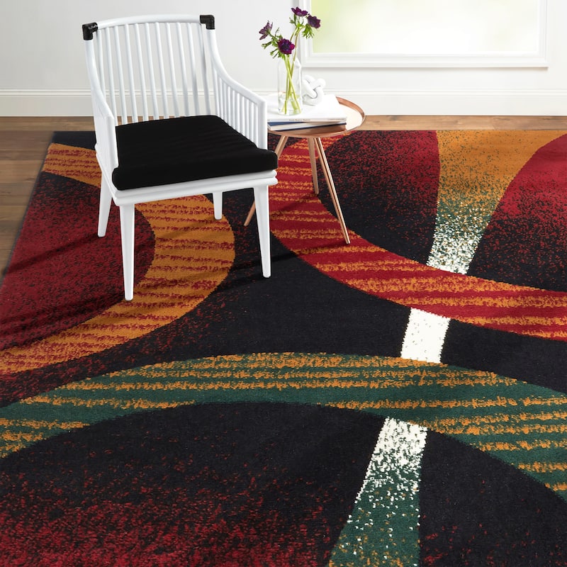 Home Dynamix Premium Indus Contemporary Geometric Area Rug - 7'8"x10'7" - Black - Rectangle