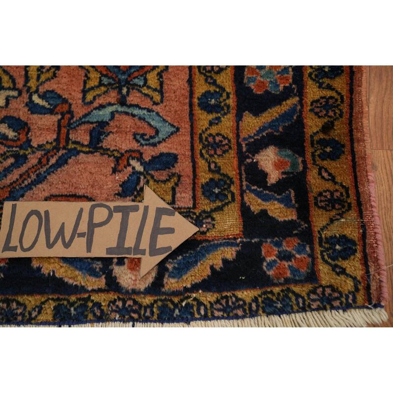 Hand Knotted Oriental 100% Wool Carpet Traditional Floral Coral Lilian Area Rug - 4' 8'' X 3' 5''