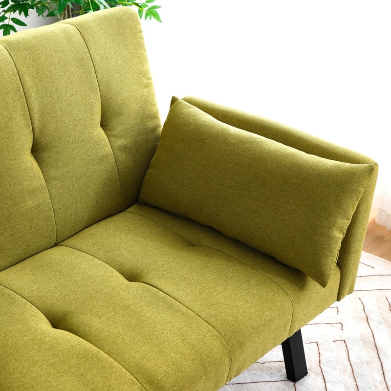 70" Cotton And Linen Cushion Sofa