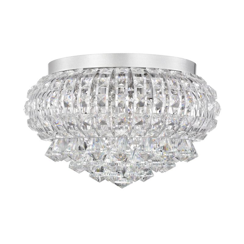 Alysha 4-Light Metal & Crystal Shade Flush Mount