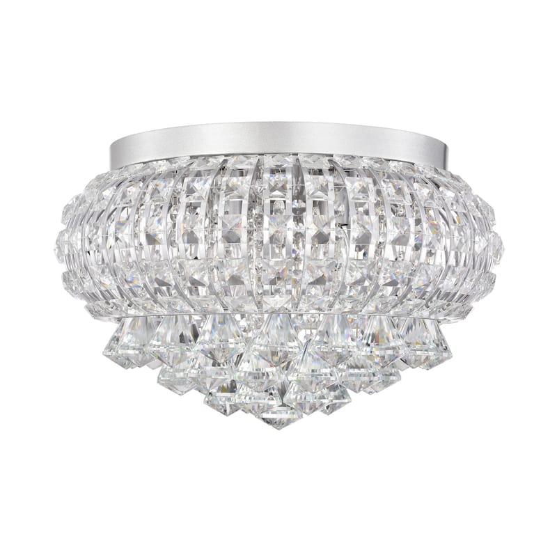 Gail 4-Light Metal & Crystal Shade Flush Mount