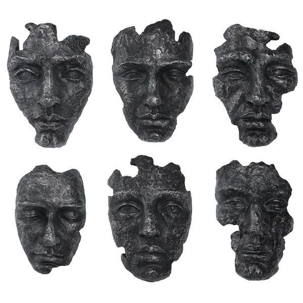 slide 2 of 8, Uttermost Self-Portrait Metallic Wall Decor, Set/6
