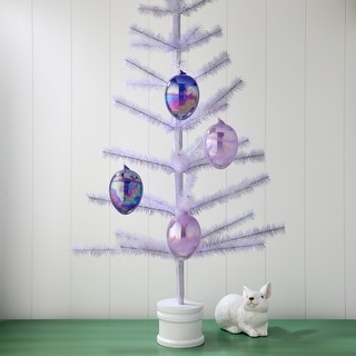 5" Iridescent Glass Egg Ornament Box of 4 - Bed Bath & Beyond - 43965742