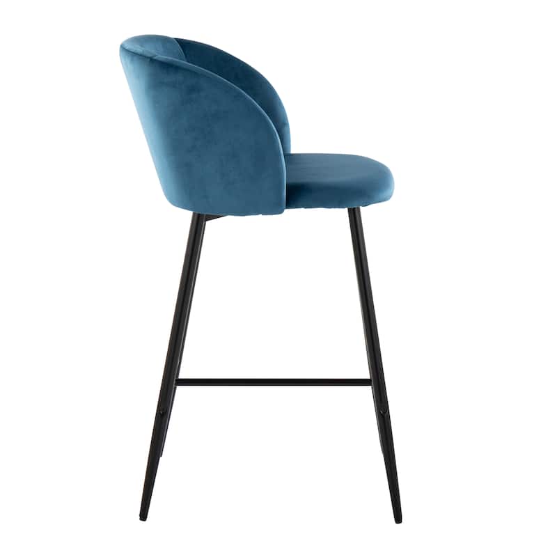 Silver Orchid Harding Velvet Counter Stool (Set of 2)