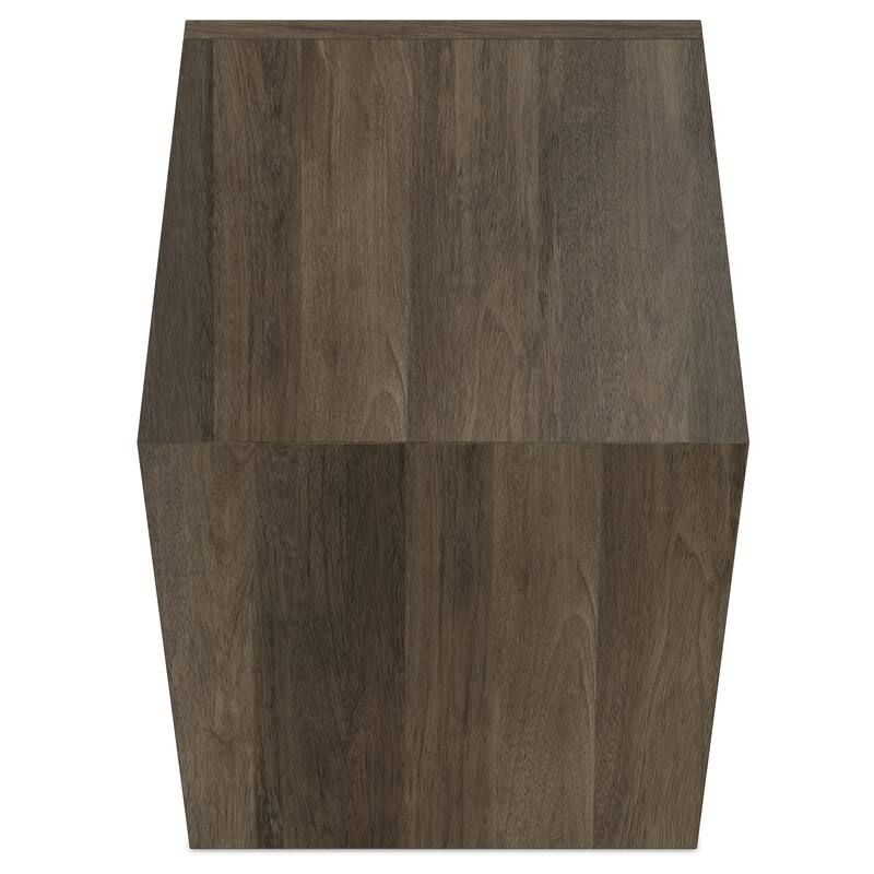 WYNDENHALL Oaklynn SOLID MANGO WOOD 16 inch Wide Irregular Contemporary Side Table, Fully Assembled - 16" D x 16" W x 22" H