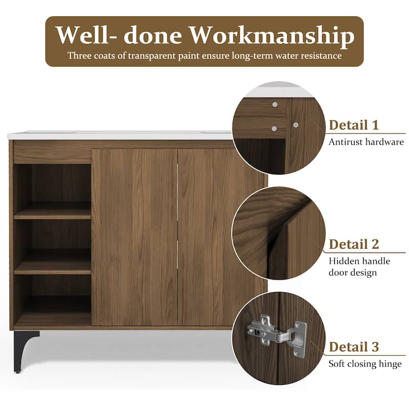 36-Inch MDF Bathroom Vanity with Sink – Functional Design for Everyday Use