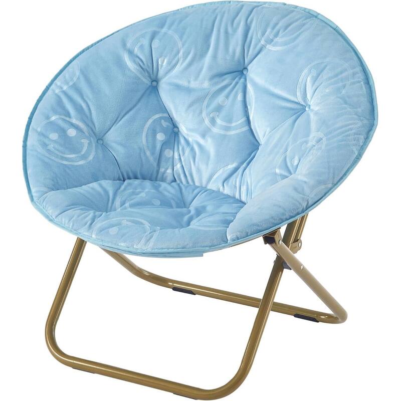 Urban Lifestyle Smiley Face Saucer Chair with Gold Legs