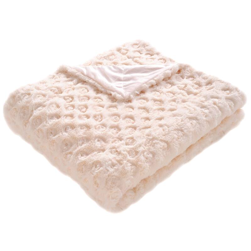 SAFAVIEH Pebbles Cream 50 x 60-inch Throw Blanket