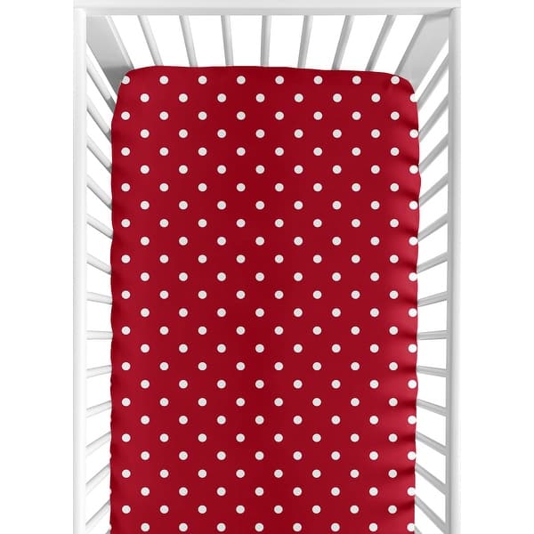 slide 2 of 6, Sweet JoJo Designs Polka Dot Ladybug Fitted Crib Sheet