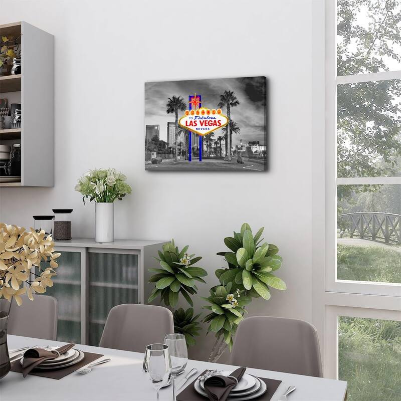Las Vegas Sign Wall Art Black and White City Posters Nevada