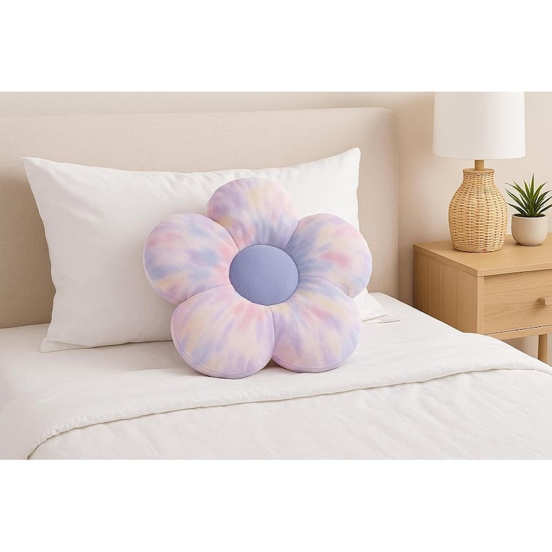 Urban Lifestyle Tie Dye Flower Pillow