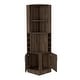 preview thumbnail 8 of 40, TUHOME Syrah Corner Bar Cabinet with 2-Doors and 8 Cubbies - N/A
