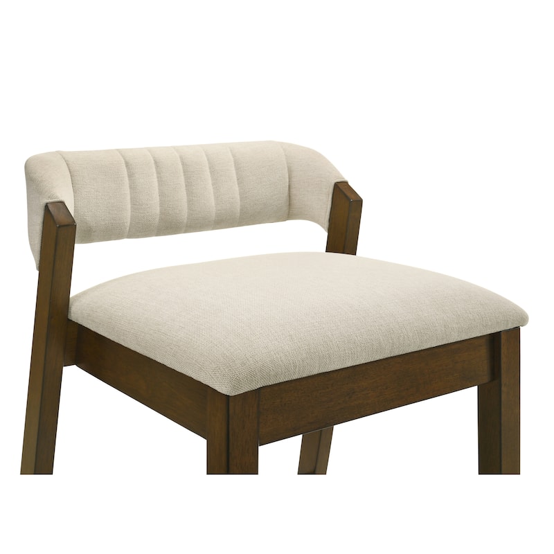 Landyn Modern Bar Stool, Upholstered Counter Height Chair with Wood Frame