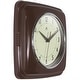 preview thumbnail 22 of 146, Infinity Instruments Retro 9.25-inch Square Wall Clock - 9.25 x 1.875 x 9.5